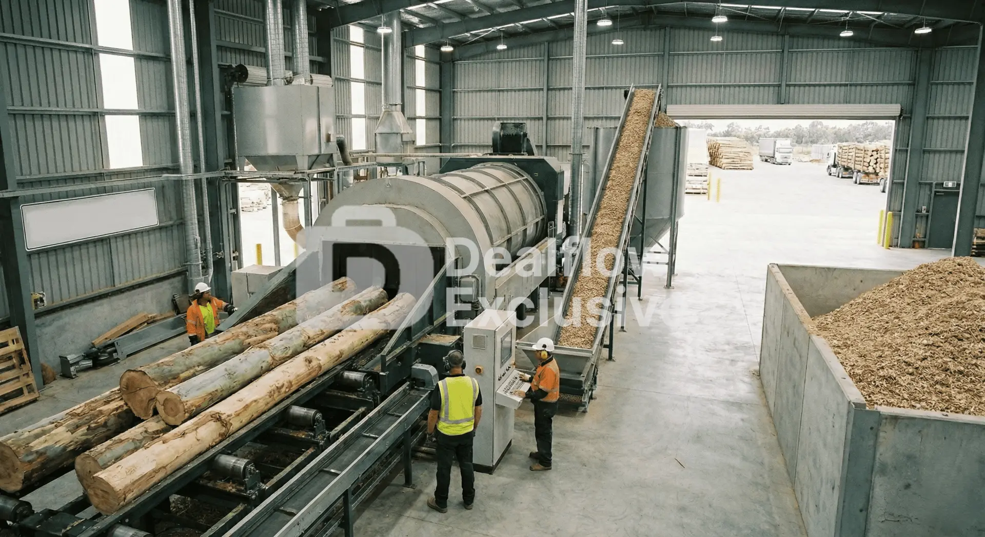 โรงงานสับไม้ยูคาลิปตัส