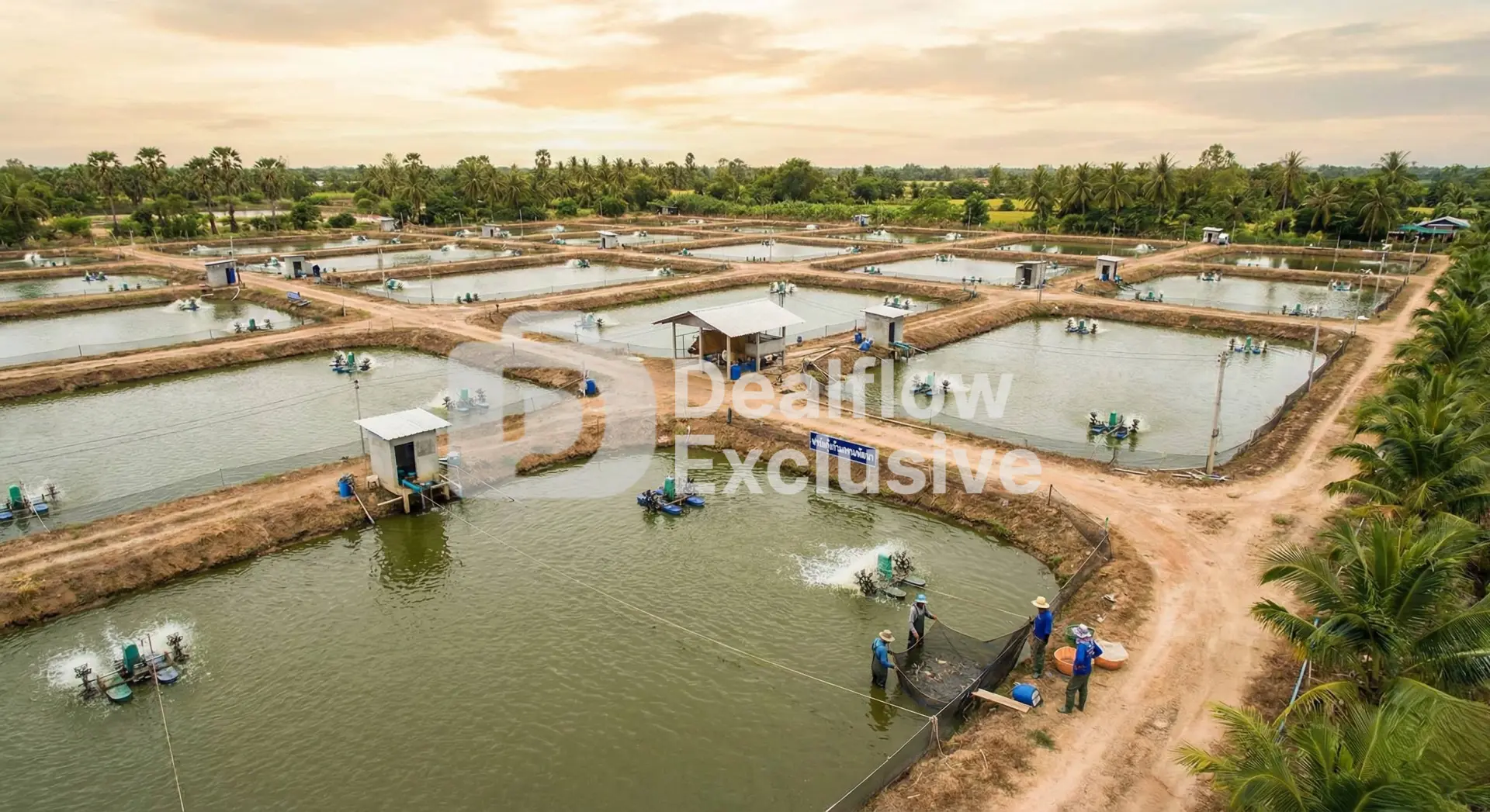 ฟาร์มบ่อเลี้ยงกุ้งก้ามกรามและกุ้งขาว